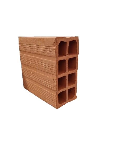 Bloco de Vedação 8 furos 9x19x19 cm - Baianinho, Baiano, sassazinho - Cerâmica Futura Tatuí